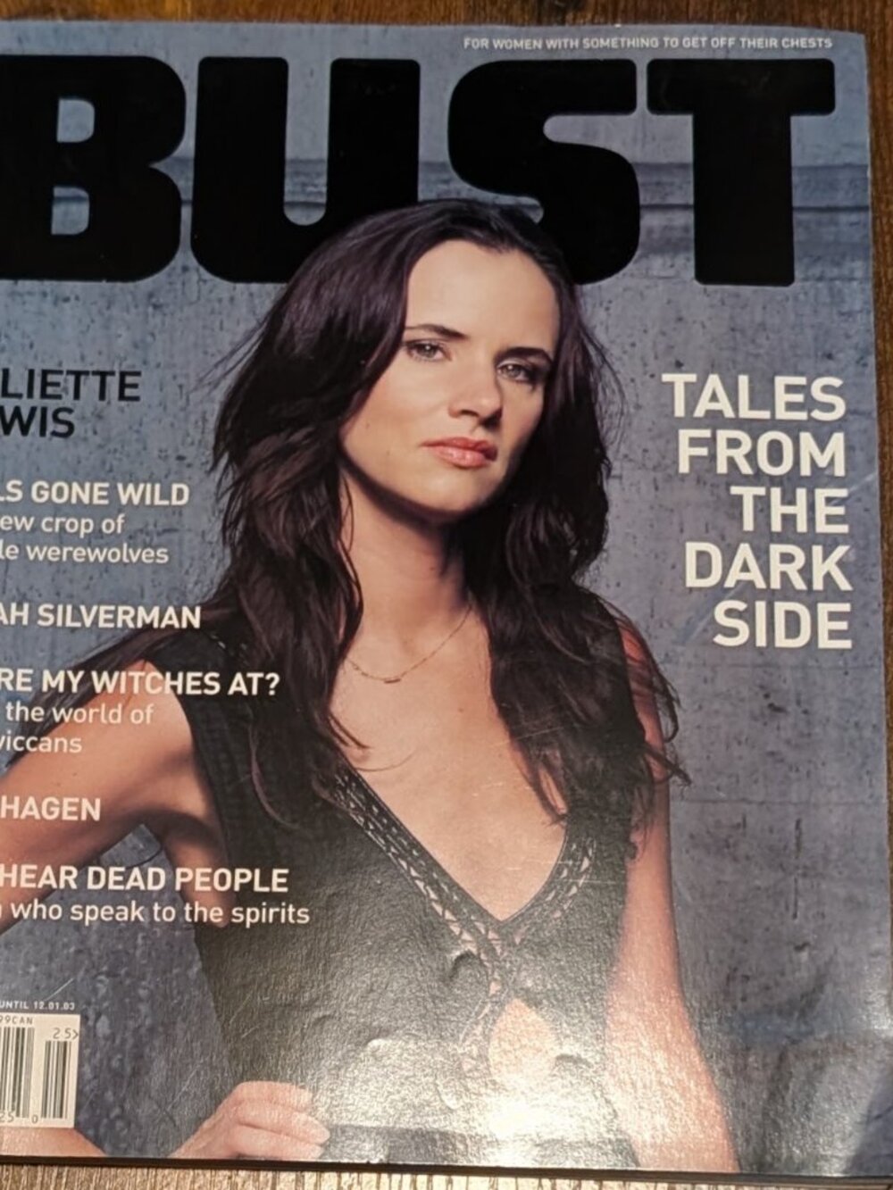 Vintage BUST Magazine Fall 2003 Juliette Lewis Tales From the Dark Side